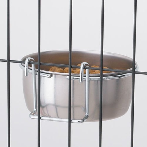 Proselect Stainless Steel Hanging Dog Bowl for Cage Crate Pet Food